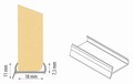 Защитен профил за мебелни плоскости - UC18 / 3м